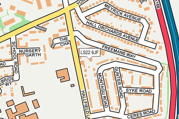 LS22 6JF map - OS OpenMap – Local (Ordnance Survey)