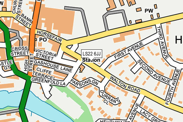 LS22 6JJ map - OS OpenMap – Local (Ordnance Survey)