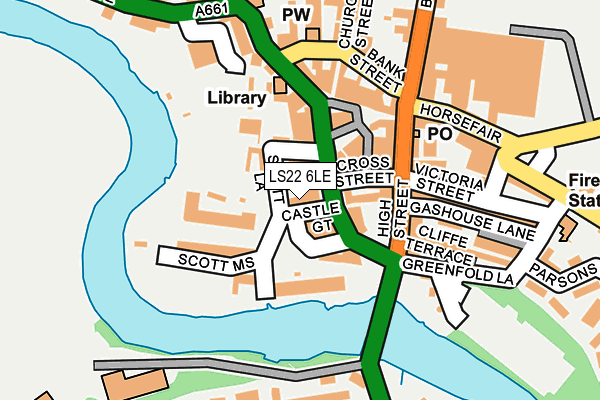 LS22 6LE map - OS OpenMap – Local (Ordnance Survey)