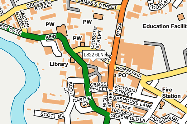 LS22 6LN map - OS OpenMap – Local (Ordnance Survey)