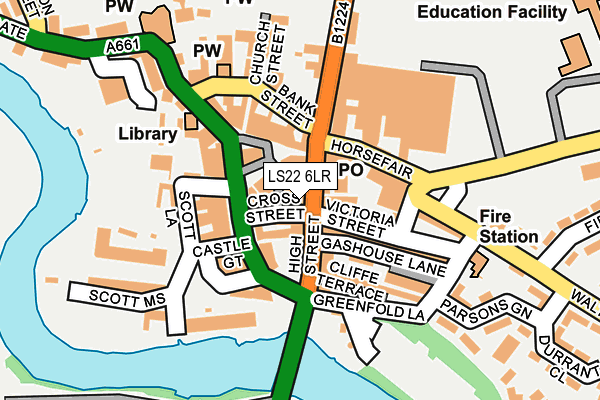 LS22 6LR map - OS OpenMap – Local (Ordnance Survey)