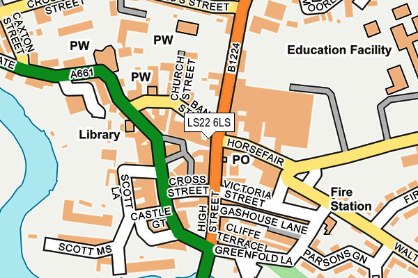 LS22 6LS map - OS OpenMap – Local (Ordnance Survey)
