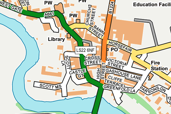 LS22 6NF map - OS OpenMap – Local (Ordnance Survey)