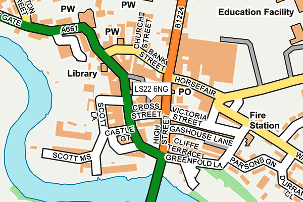 LS22 6NG map - OS OpenMap – Local (Ordnance Survey)
