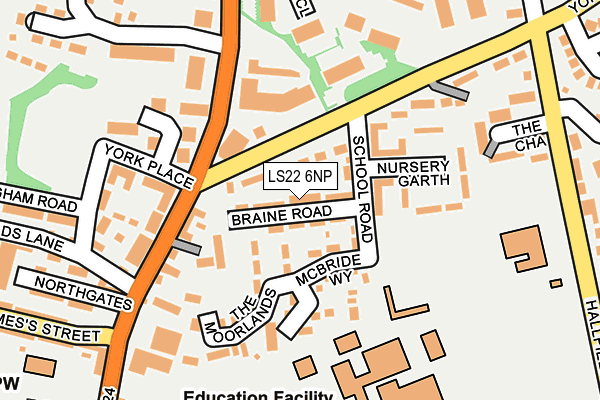 LS22 6NP map - OS OpenMap – Local (Ordnance Survey)