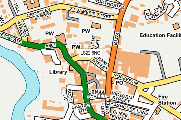 LS22 6NQ map - OS OpenMap – Local (Ordnance Survey)