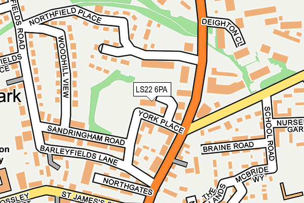 LS22 6PA map - OS OpenMap – Local (Ordnance Survey)