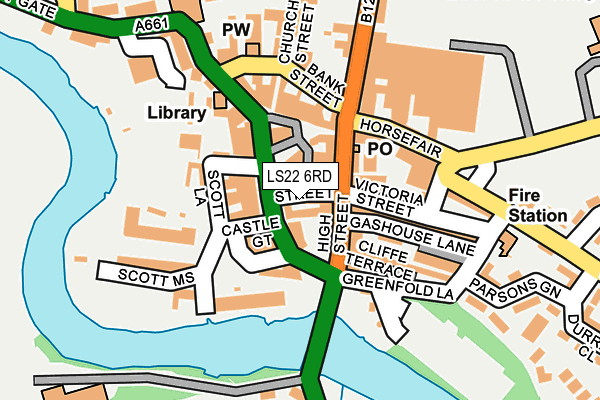 LS22 6RD map - OS OpenMap – Local (Ordnance Survey)