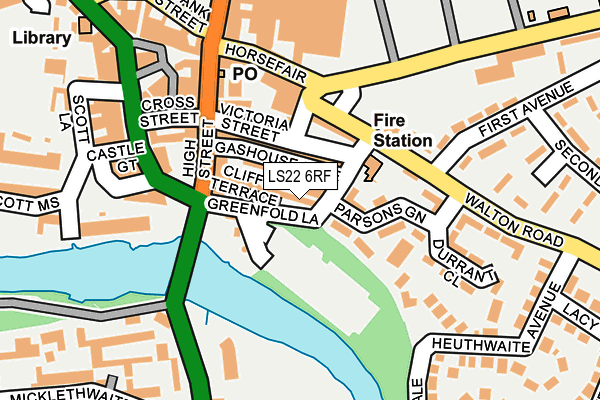 LS22 6RF map - OS OpenMap – Local (Ordnance Survey)