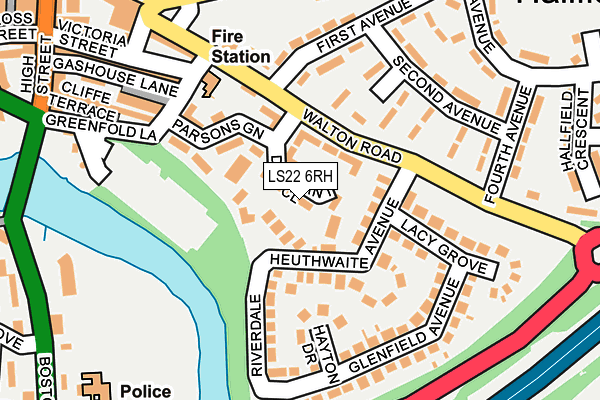 LS22 6RH map - OS OpenMap – Local (Ordnance Survey)