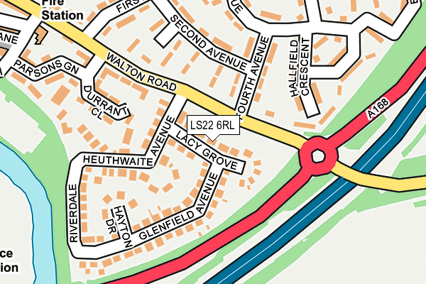 LS22 6RL map - OS OpenMap – Local (Ordnance Survey)