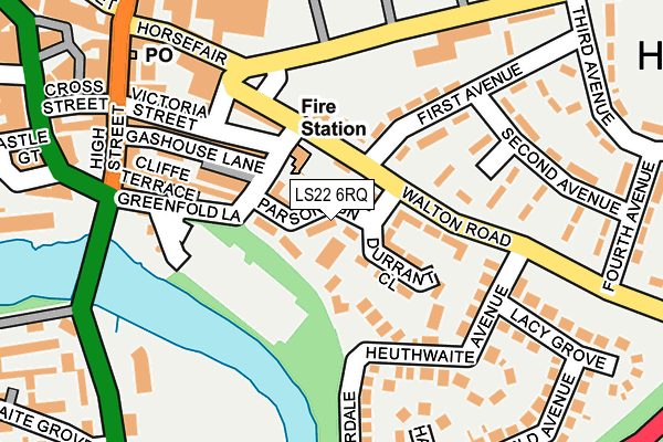 LS22 6RQ map - OS OpenMap – Local (Ordnance Survey)