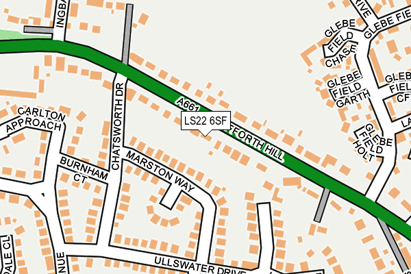 LS22 6SF map - OS OpenMap – Local (Ordnance Survey)