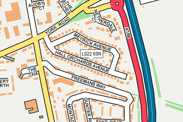 LS22 6SN map - OS OpenMap – Local (Ordnance Survey)