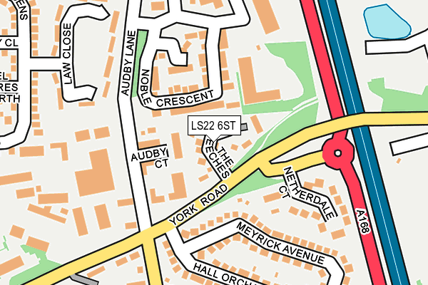 LS22 6ST map - OS OpenMap – Local (Ordnance Survey)