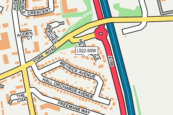 LS22 6SW map - OS OpenMap – Local (Ordnance Survey)