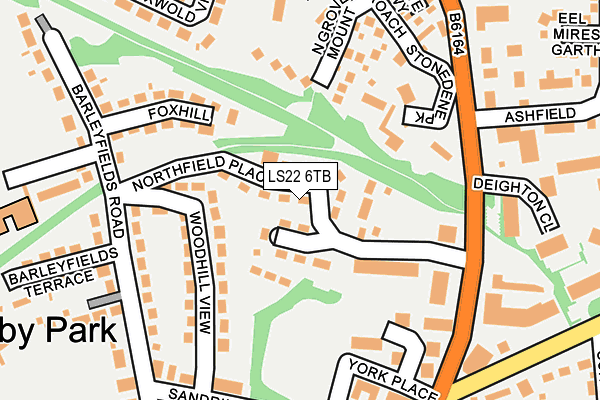 LS22 6TB map - OS OpenMap – Local (Ordnance Survey)