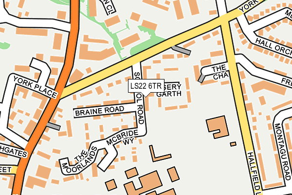 LS22 6TR map - OS OpenMap – Local (Ordnance Survey)