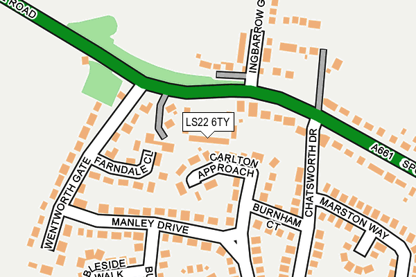 LS22 6TY map - OS OpenMap – Local (Ordnance Survey)