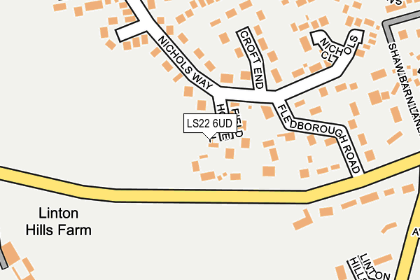 LS22 6UD map - OS OpenMap – Local (Ordnance Survey)
