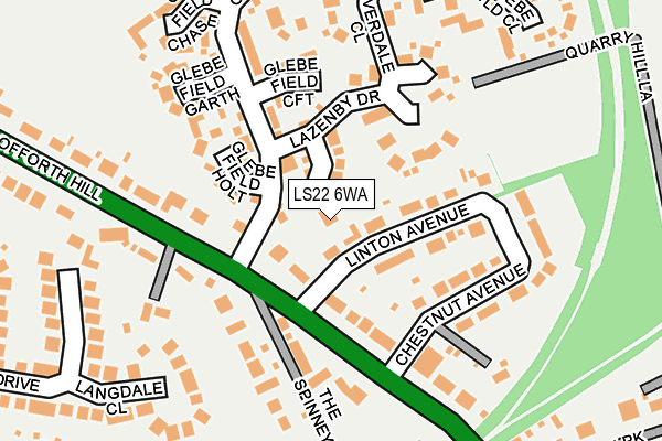 LS22 6WA map - OS OpenMap – Local (Ordnance Survey)