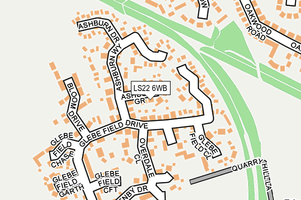 LS22 6WB map - OS OpenMap – Local (Ordnance Survey)