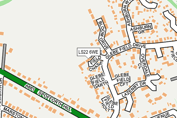 LS22 6WE map - OS OpenMap – Local (Ordnance Survey)