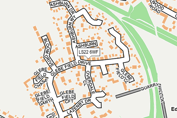 LS22 6WF map - OS OpenMap – Local (Ordnance Survey)