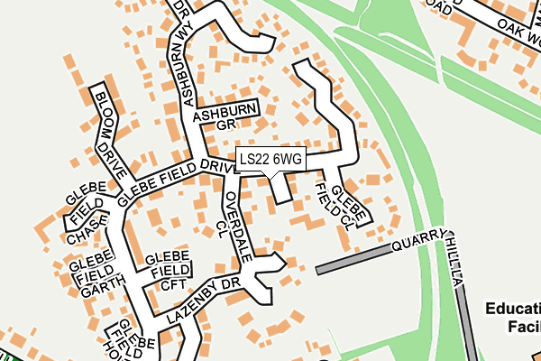 LS22 6WG map - OS OpenMap – Local (Ordnance Survey)