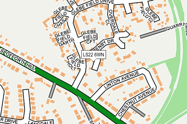 LS22 6WN map - OS OpenMap – Local (Ordnance Survey)