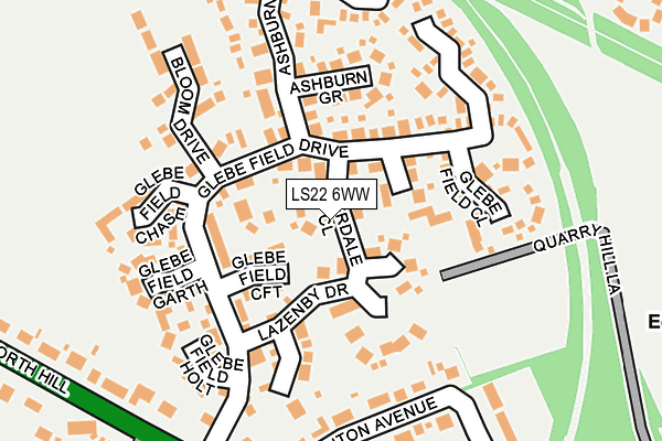 LS22 6WW map - OS OpenMap – Local (Ordnance Survey)