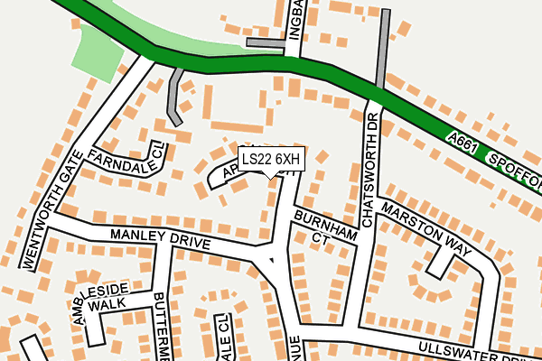 LS22 6XH map - OS OpenMap – Local (Ordnance Survey)