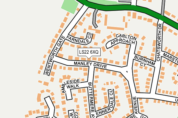 LS22 6XQ map - OS OpenMap – Local (Ordnance Survey)