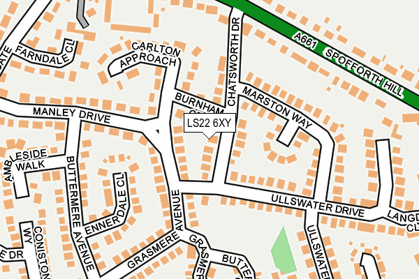 LS22 6XY map - OS OpenMap – Local (Ordnance Survey)