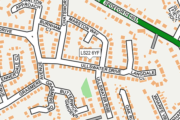 LS22 6YF map - OS OpenMap – Local (Ordnance Survey)