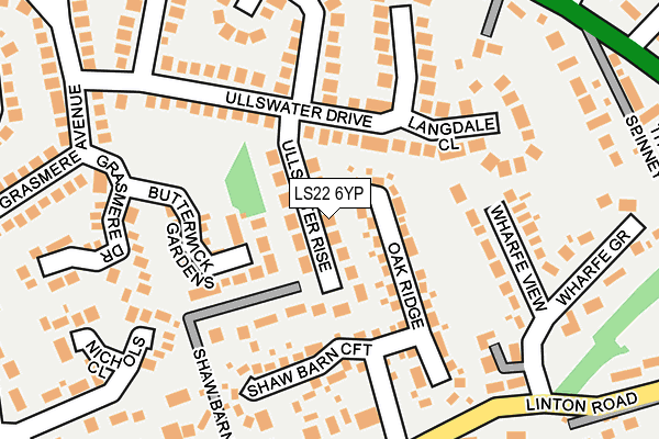 LS22 6YP map - OS OpenMap – Local (Ordnance Survey)