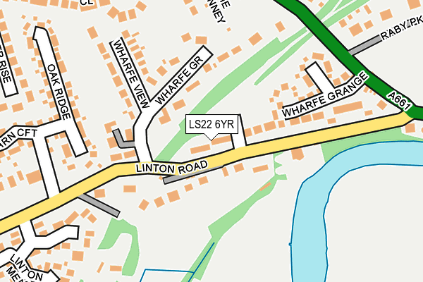 LS22 6YR map - OS OpenMap – Local (Ordnance Survey)