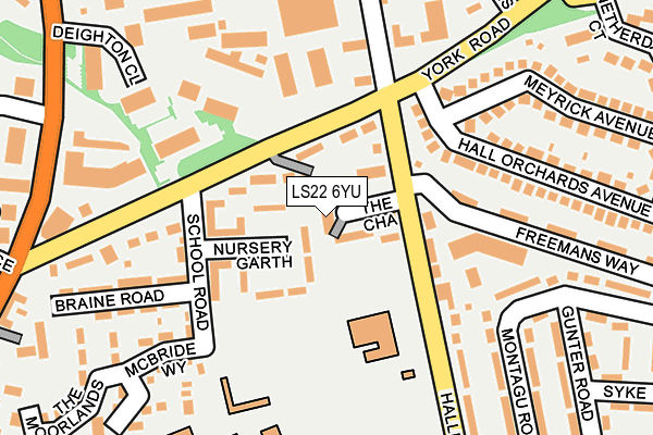 LS22 6YU map - OS OpenMap – Local (Ordnance Survey)