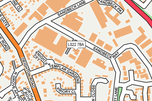 LS22 7BA map - OS OpenMap – Local (Ordnance Survey)