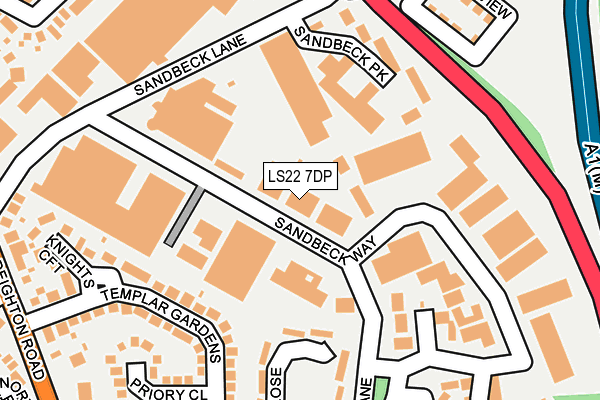 LS22 7DP map - OS OpenMap – Local (Ordnance Survey)