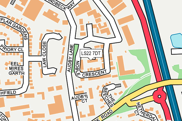 LS22 7DT map - OS OpenMap – Local (Ordnance Survey)