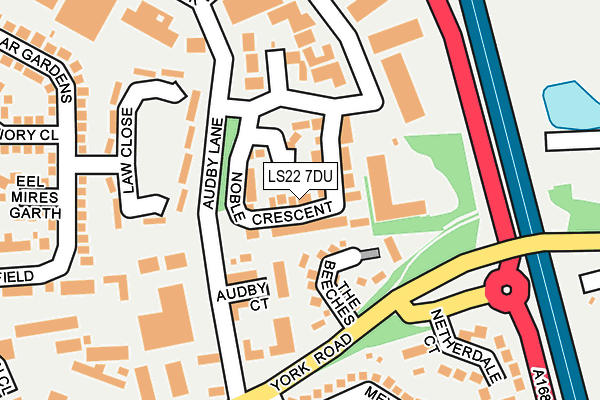 LS22 7DU map - OS OpenMap – Local (Ordnance Survey)