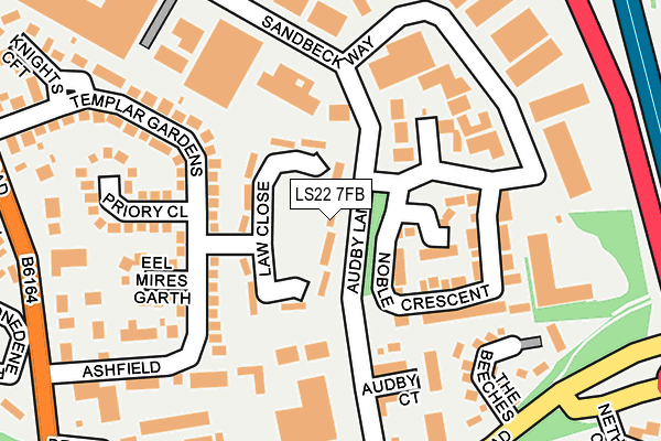 LS22 7FB map - OS OpenMap – Local (Ordnance Survey)