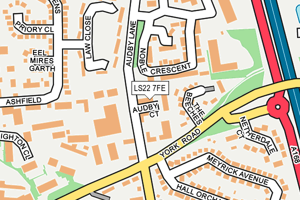 LS22 7FE map - OS OpenMap – Local (Ordnance Survey)