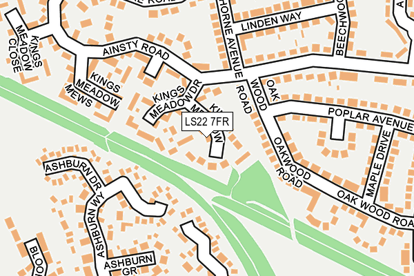 LS22 7FR map - OS OpenMap – Local (Ordnance Survey)