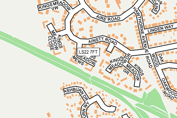 LS22 7FT map - OS OpenMap – Local (Ordnance Survey)