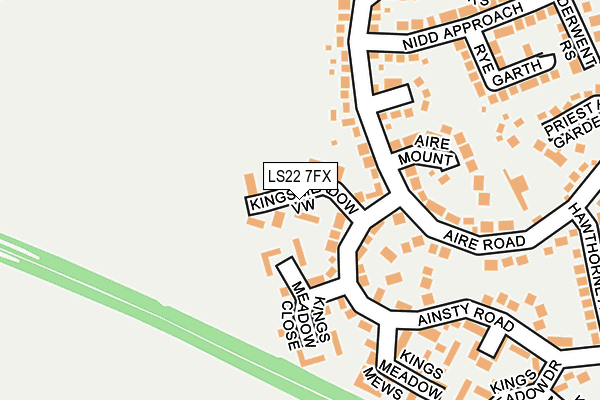 LS22 7FX map - OS OpenMap – Local (Ordnance Survey)