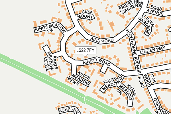 LS22 7FY map - OS OpenMap – Local (Ordnance Survey)