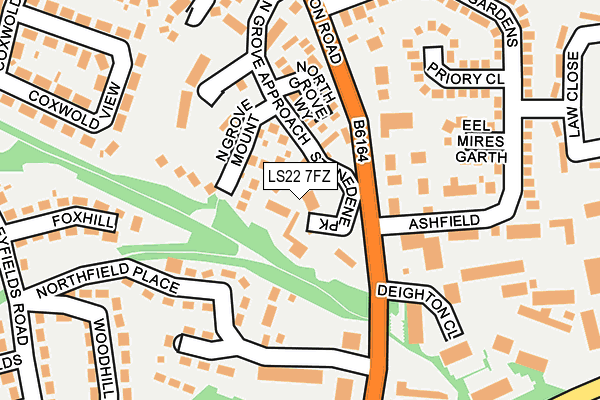 LS22 7FZ map - OS OpenMap – Local (Ordnance Survey)
