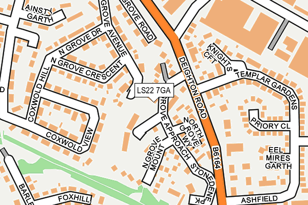 LS22 7GA map - OS OpenMap – Local (Ordnance Survey)